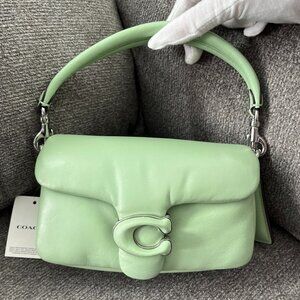 Coach Tabby 18 Pillow Leather Shoulder Bag in Pale Pistachio NWT C3880 Dust Bag